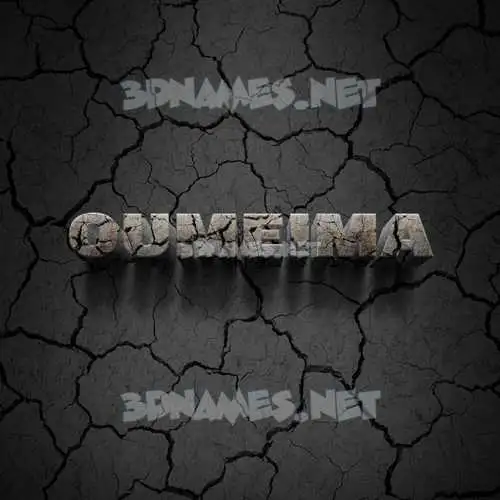 oumeima in Cracked Stone style - 3D name wallpaper oumeima in Cracked Stone style - 3D name wallpaper