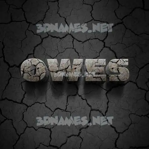 owes in Cracked Stone style - 3D name wallpaper owes in Cracked Stone style - 3D name wallpaper