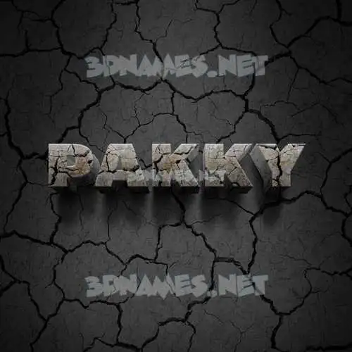 pakky in Cracked Stone style - 3D name wallpaper pakky in Cracked Stone style - 3D name wallpaper