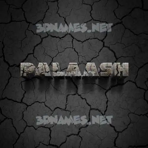 palaash in Cracked Stone style - 3D name wallpaper palaash in Cracked Stone style - 3D name wallpaper
