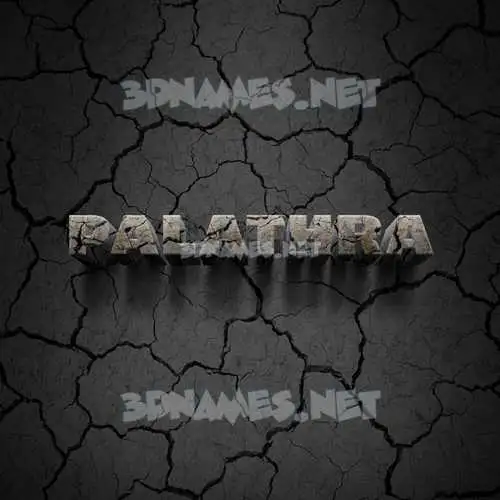 palathra in Cracked Stone style - 3D name wallpaper