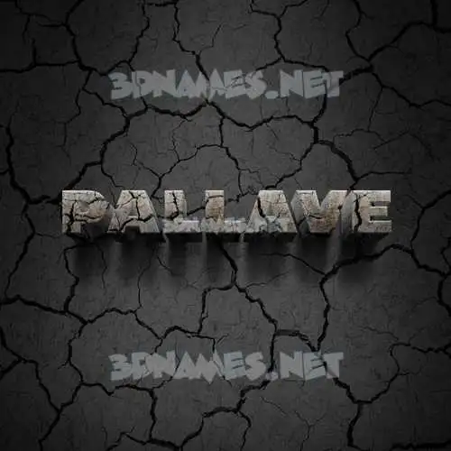 pallave in Cracked Stone style - 3D name wallpaper pallave in Cracked Stone style - 3D name wallpaper