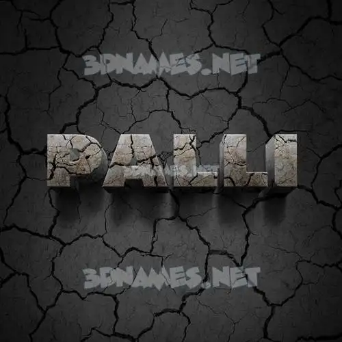 palli in Cracked Stone style - 3D name wallpaper palli in Cracked Stone style - 3D name wallpaper