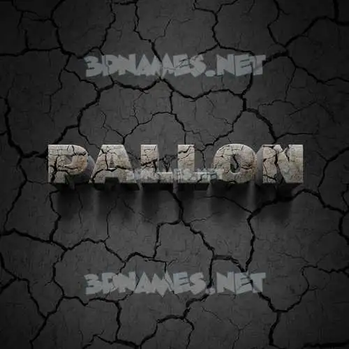 pallon in Cracked Stone style - 3D name wallpaper pallon in Cracked Stone style - 3D name wallpaper