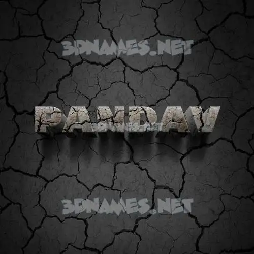 pandav in Cracked Stone style - 3D name wallpaper pandav in Cracked Stone style - 3D name wallpaper