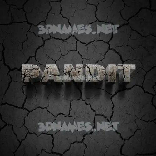 pandit in Cracked Stone style - 3D name wallpaper pandit in Cracked Stone style - 3D name wallpaper