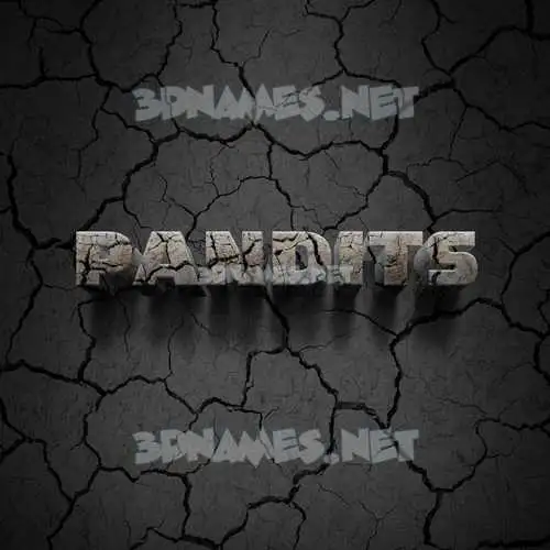 pandits in Cracked Stone style - 3D name wallpaper pandits in Cracked Stone style - 3D name wallpaper