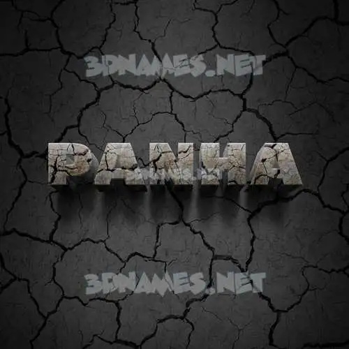panha in Cracked Stone style - 3D name wallpaper panha in Cracked Stone style - 3D name wallpaper