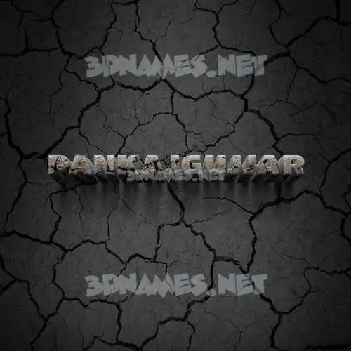pankajgujjar in Cracked Stone style - 3D name wallpaper