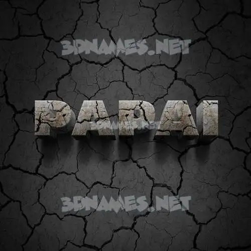papai in Cracked Stone style - 3D name wallpaper