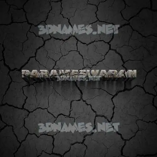 parameswaran in Cracked Stone style - 3D name wallpaper