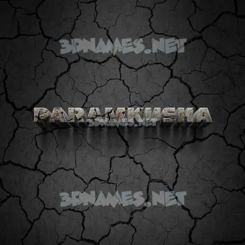 paramkusha in Cracked Stone style - 3D name wallpaper