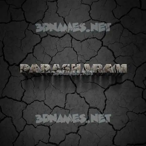 parasharam in Cracked Stone style - 3D name wallpaper