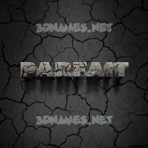 parfait in Cracked Stone style - 3D name wallpaper parfait in Cracked Stone style - 3D name wallpaper