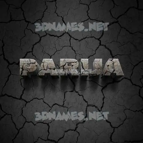 parija in Cracked Stone style - 3D name wallpaper parija in Cracked Stone style - 3D name wallpaper