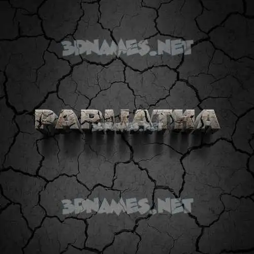 parijatha in Cracked Stone style - 3D name wallpaper