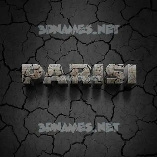 parisi in Cracked Stone style - 3D name wallpaper