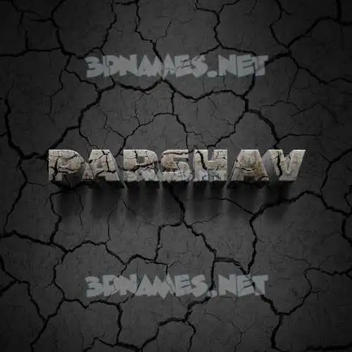parshav in Cracked Stone style - 3D name wallpaper parshav in Cracked Stone style - 3D name wallpaper