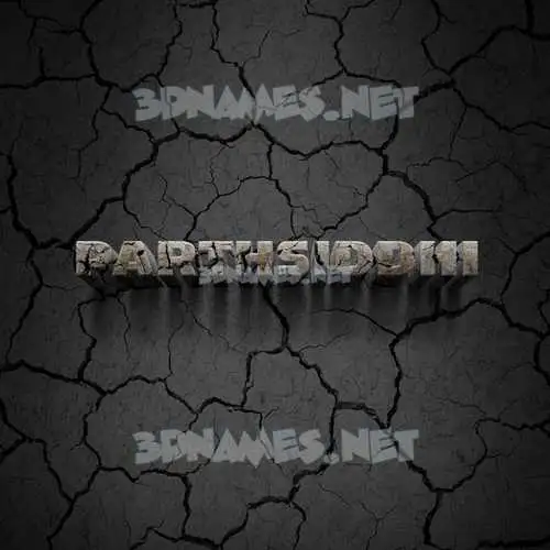 parthsiddhi in Cracked Stone style - 3D name wallpaper