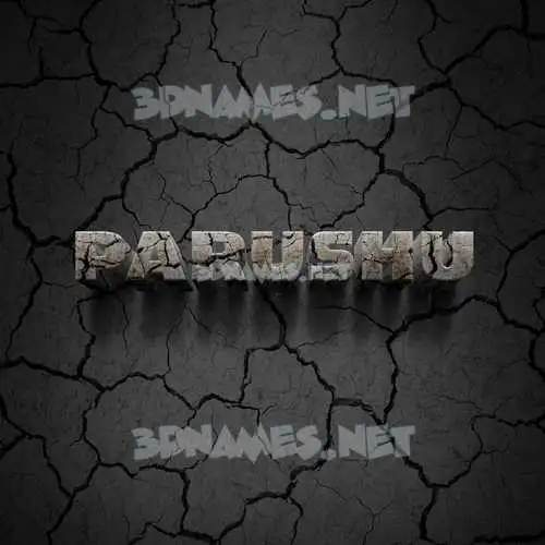 parushu in Cracked Stone style - 3D name wallpaper parushu in Cracked Stone style - 3D name wallpaper
