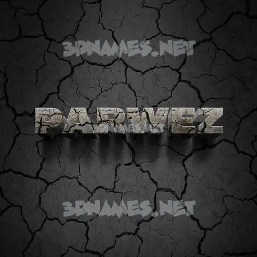 parwez in Cracked Stone style - 3D name wallpaper parwez in Cracked Stone style - 3D name wallpaper