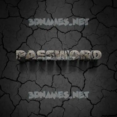password in Cracked Stone style - 3D name wallpaper password in Cracked Stone style - 3D name wallpaper