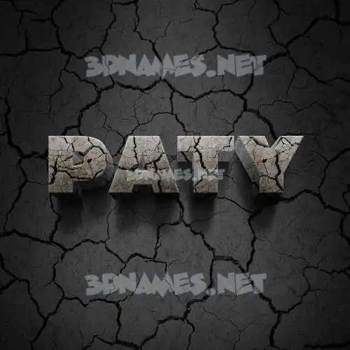 paty in Cracked Stone style - 3D name wallpaper paty in Cracked Stone style - 3D name wallpaper