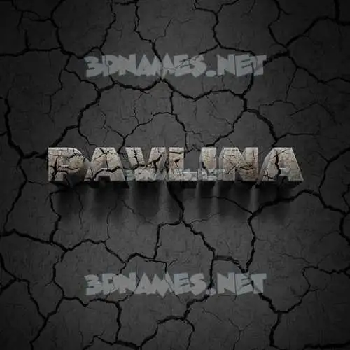 pavlina in Cracked Stone style - 3D name wallpaper