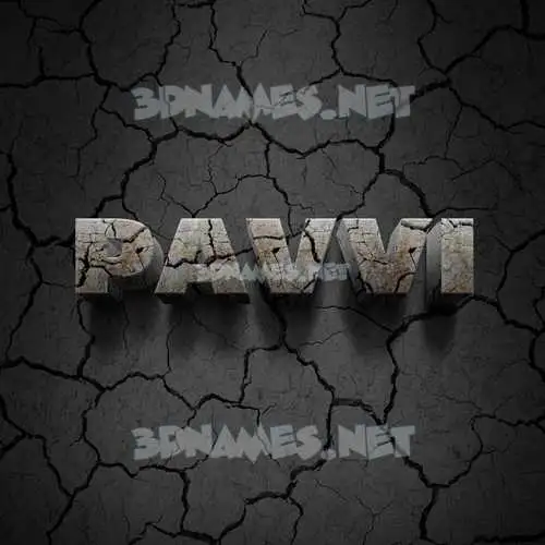 pavvi in Cracked Stone style - 3D name wallpaper