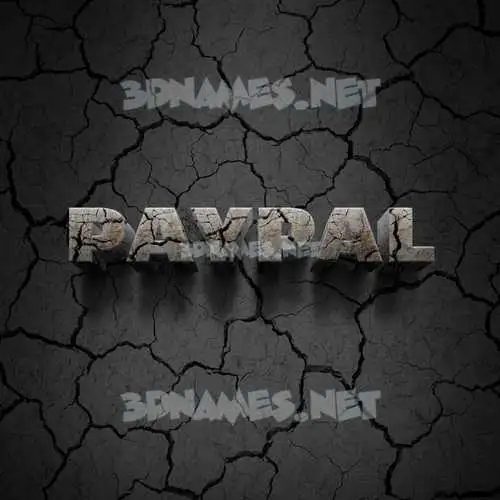 paypal in Cracked Stone style - 3D name wallpaper paypal in Cracked Stone style - 3D name wallpaper