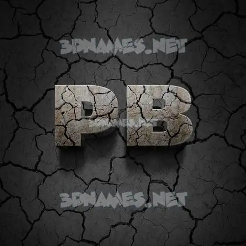 pb in Cracked Stone style - 3D name wallpaper pb in Cracked Stone style - 3D name wallpaper
