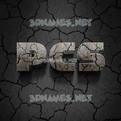 pcs in Cracked Stone style - 3D name wallpaper pcs in Cracked Stone style - 3D name wallpaper