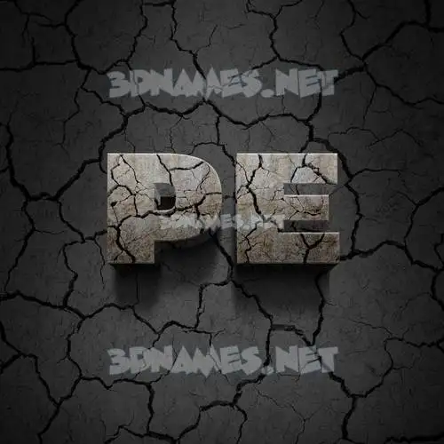 pe in Cracked Stone style - 3D name wallpaper pe in Cracked Stone style - 3D name wallpaper