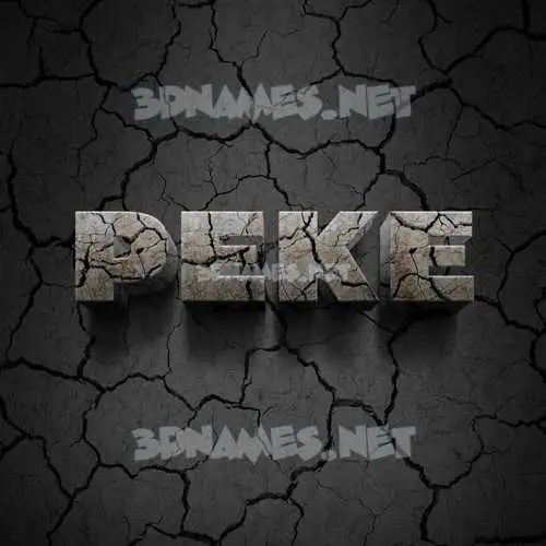 peke in Cracked Stone style - 3D name wallpaper peke in Cracked Stone style - 3D name wallpaper