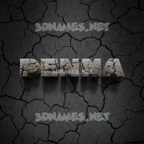 penna in Cracked Stone style - 3D name wallpaper