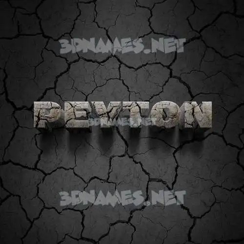 peyton in Cracked Stone style - 3D name wallpaper