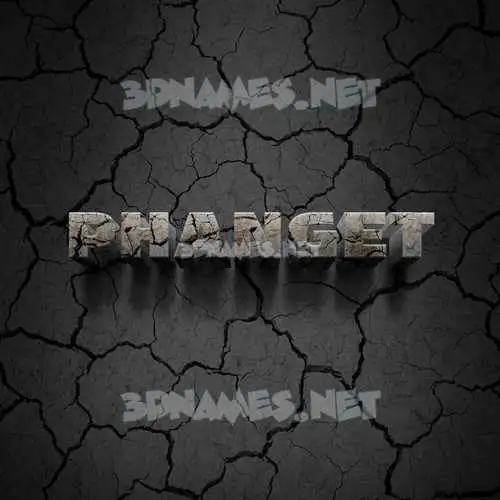 phanget in Cracked Stone style - 3D name wallpaper