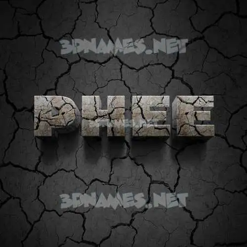 phee in Cracked Stone style - 3D name wallpaper phee in Cracked Stone style - 3D name wallpaper