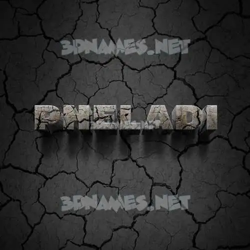 pheladi in Cracked Stone style - 3D name wallpaper