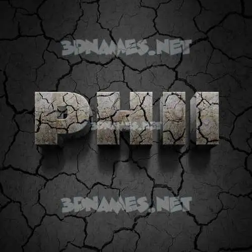 phii in Cracked Stone style - 3D name wallpaper phii in Cracked Stone style - 3D name wallpaper