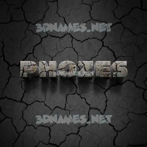 phozes in Cracked Stone style - 3D name wallpaper phozes in Cracked Stone style - 3D name wallpaper
