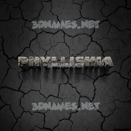 phyllishia in Cracked Stone style - 3D name wallpaper phyllishia in Cracked Stone style - 3D name wallpaper