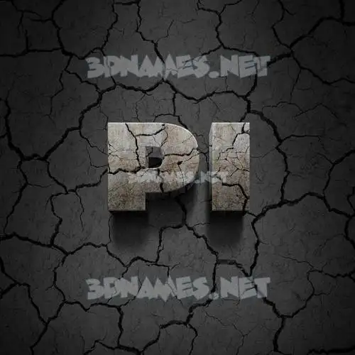 pi in Cracked Stone style - 3D name wallpaper pi in Cracked Stone style - 3D name wallpaper