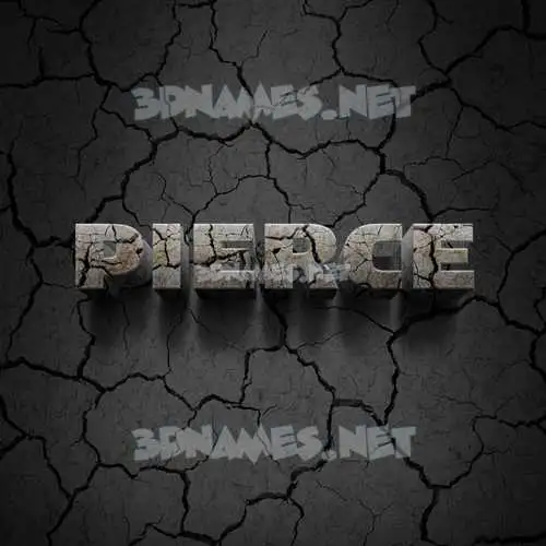 pierce in Cracked Stone style - 3D name wallpaper