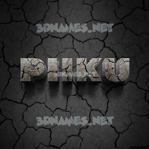 piiku in Cracked Stone style - 3D name wallpaper piiku in Cracked Stone style - 3D name wallpaper