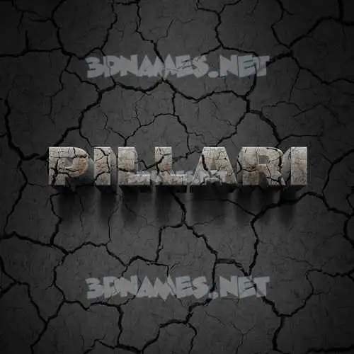 pillari in Cracked Stone style - 3D name wallpaper pillari in Cracked Stone style - 3D name wallpaper