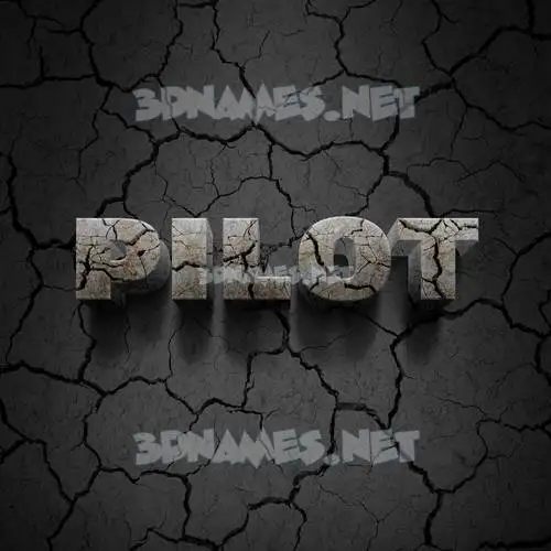 pilot in Cracked Stone style - 3D name wallpaper pilot in Cracked Stone style - 3D name wallpaper