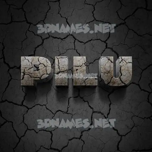 pilu in Cracked Stone style - 3D name wallpaper pilu in Cracked Stone style - 3D name wallpaper