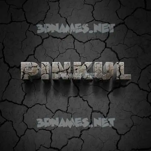pinkul in Cracked Stone style - 3D name wallpaper pinkul in Cracked Stone style - 3D name wallpaper