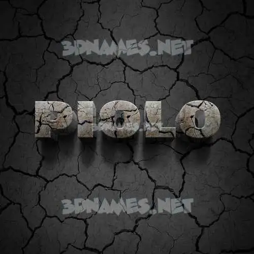 piolo in Cracked Stone style - 3D name wallpaper